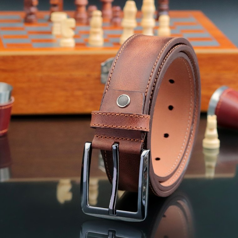 KMR015 Matte Pull-Up Leather Belt