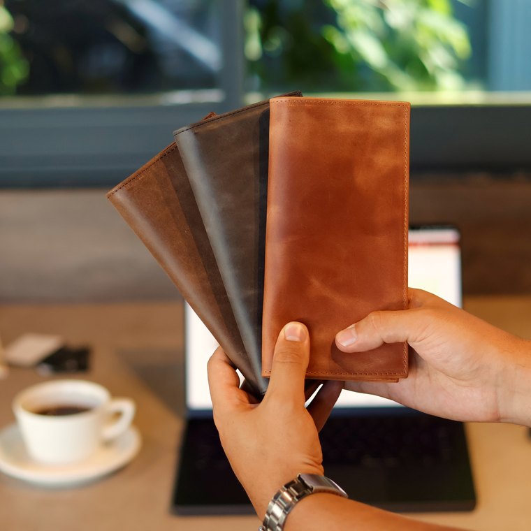 Long wallet with phone slot